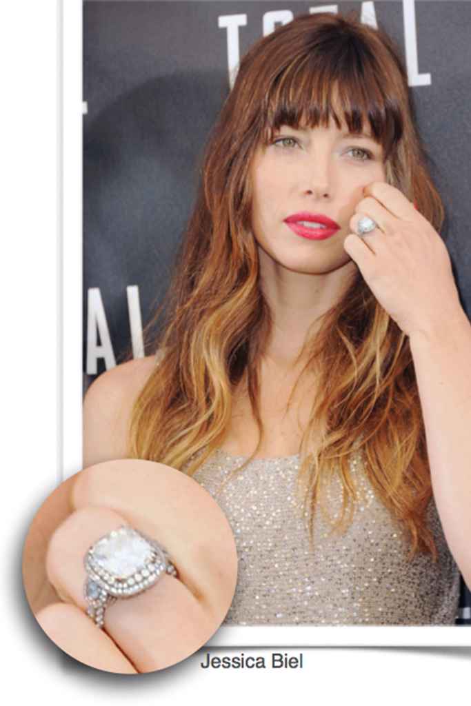 Zaročni prstan, ki ima fancy diamant in ga nosi Jessica Timberlake. Foto: vir thejewellerychannel.tv