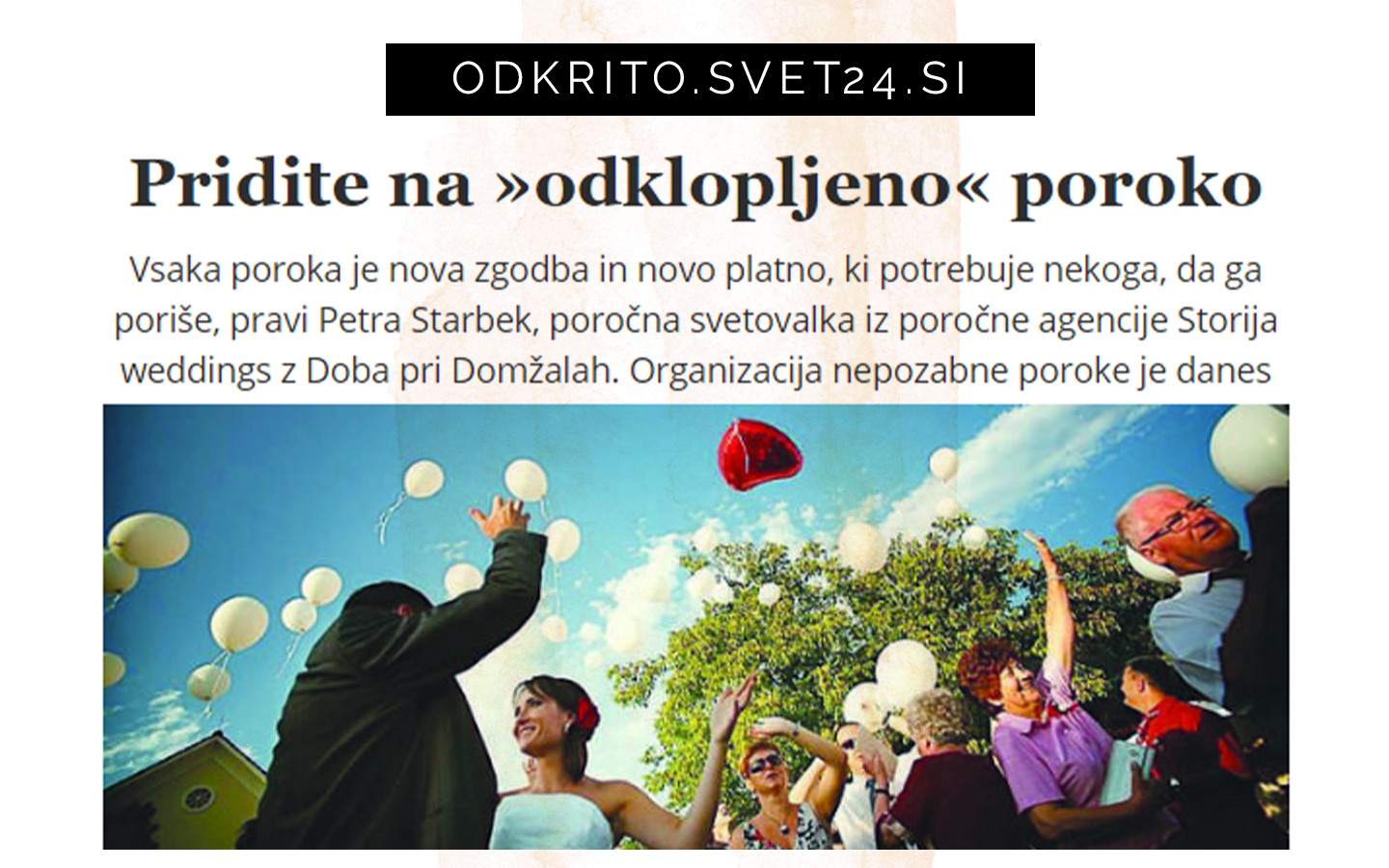 Planiranje poroke v vajinem stilu z organizatorko porok Petro Starbek