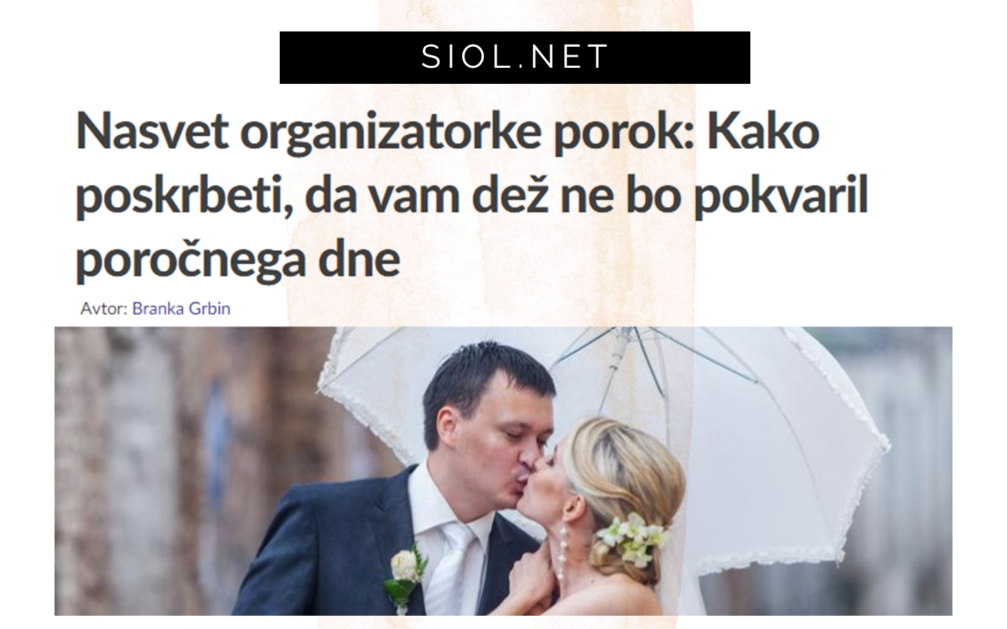 Dež na poroki? Nepozabne fotografije na deževni poročni dan so zagotovljene.