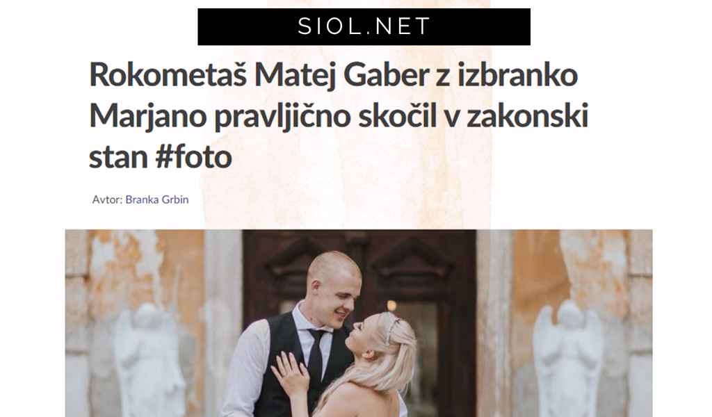 Poroka rokometaša Mateja Gabra