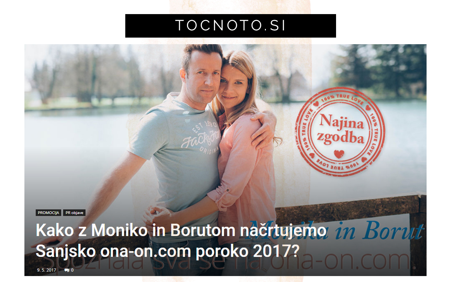 Sanjska poroka portala OnaOn